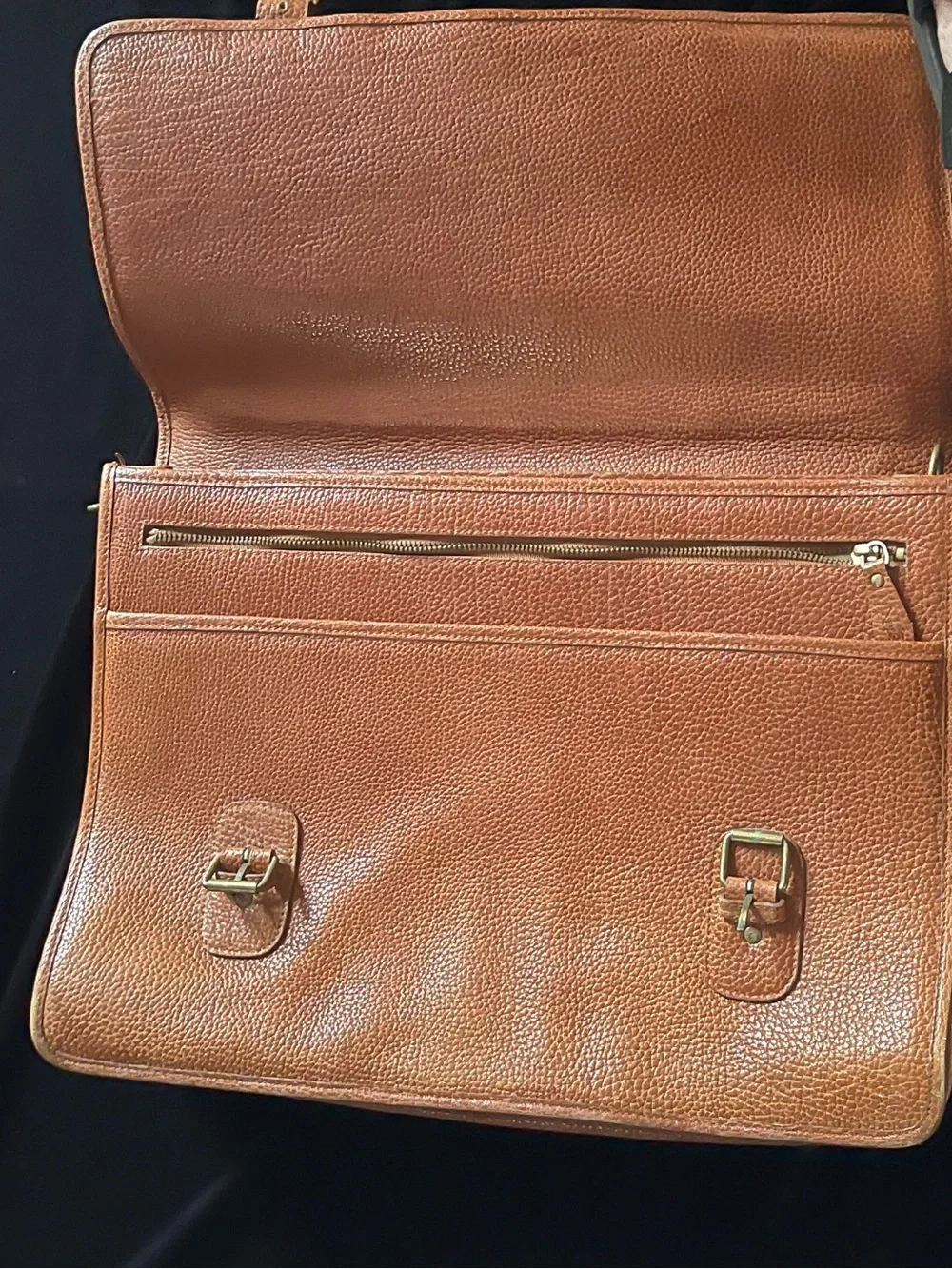 Polo Ralph Lauren Vintage Textured Leather Briefcase